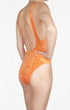 Shan Velour Plunge open back one piece