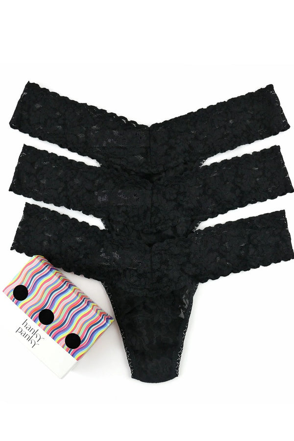Hanky Panky  3 Pack Low Rise Thongs