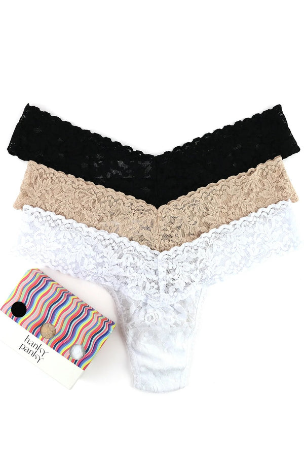 Hanky Panky 3 Pack Low Rise Thongs
