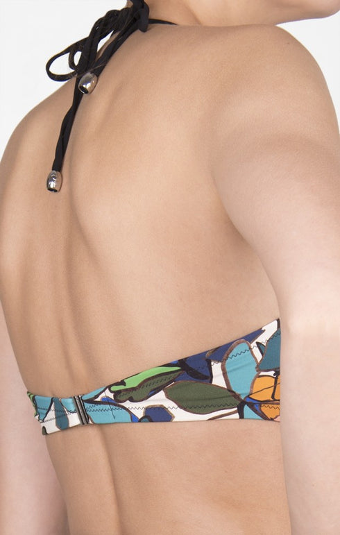 Shan Mosaic Bandeau Removable straps bikini top