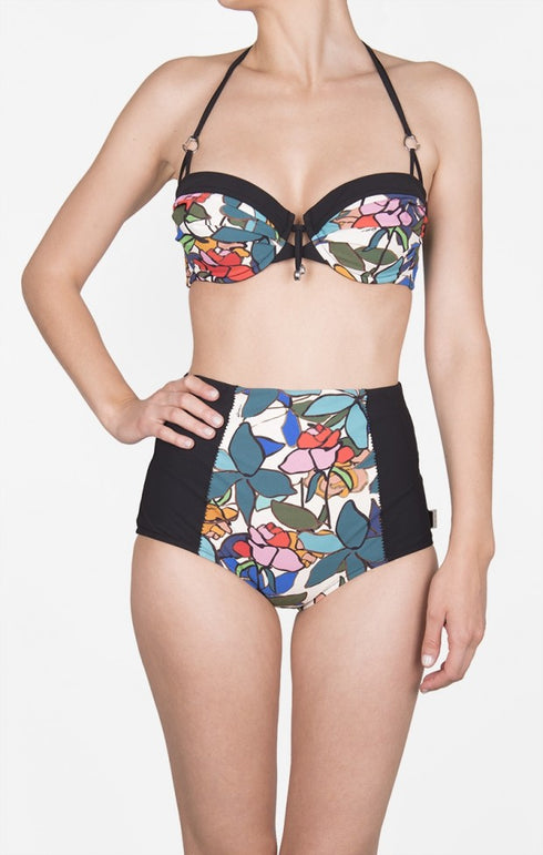 Shan Mosaic Bandeau Removable straps bikini top