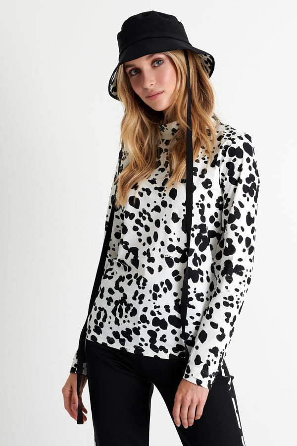 Shan Anita Long sleeve mock neck shirt