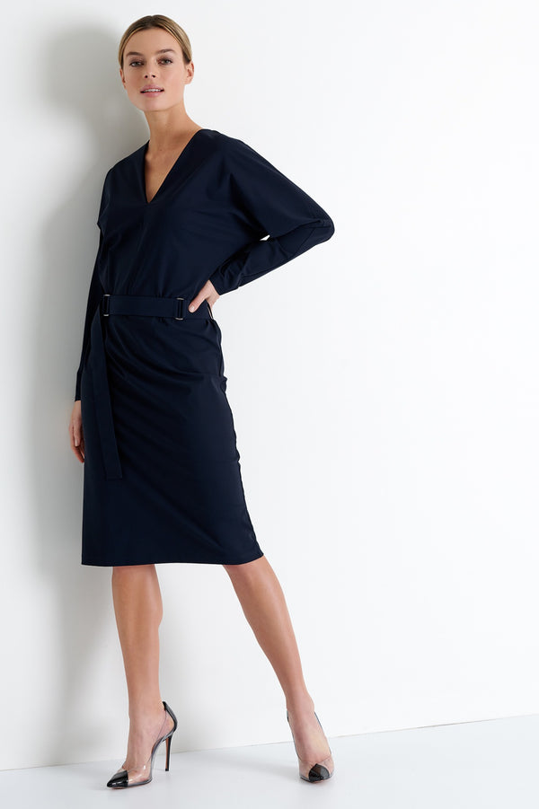 Shan Elizabeth Belted Mid-Length Dress
