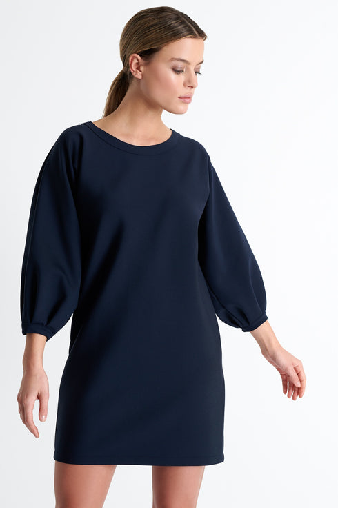 Shan Kate Puff-sleeved classic dress