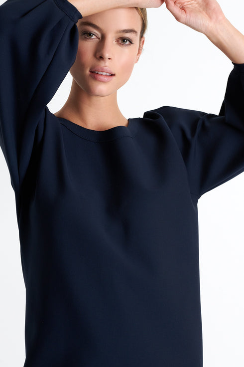 Shan Kate Puff-sleeved classic dress