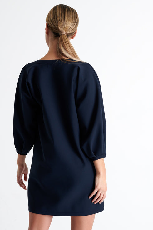 Shan Kate Puff-sleeved classic dress