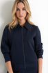 Shan Sofia Zip-up collar bomber jacket
