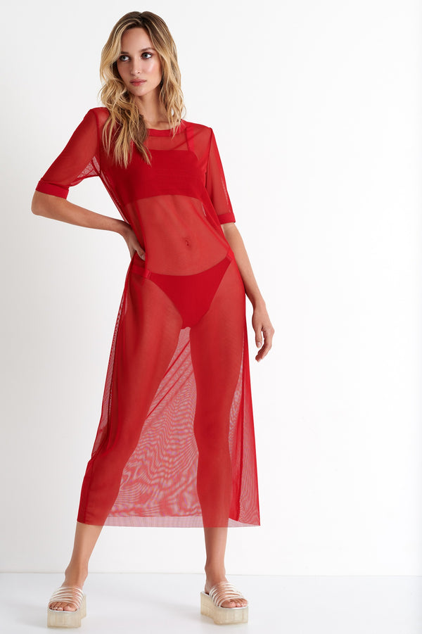 Shan Livia Long mesh dress