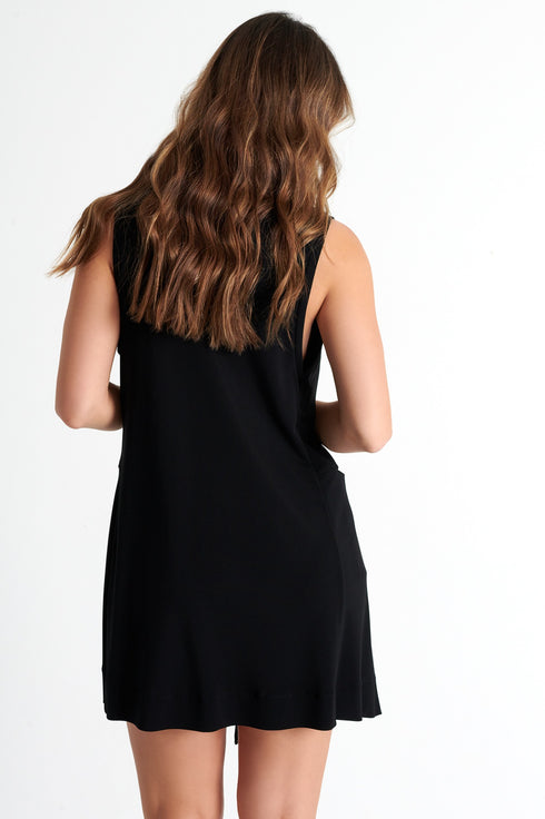 Shan Lili Sleeveless open front jersey vest