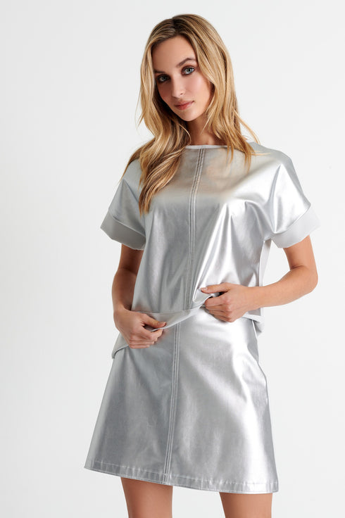 Shan Eva Vegan leather mini skirt