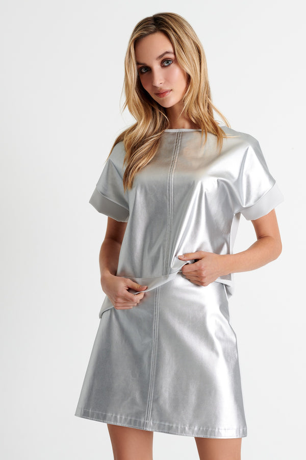 Shan Eva Vegan leather mini skirt