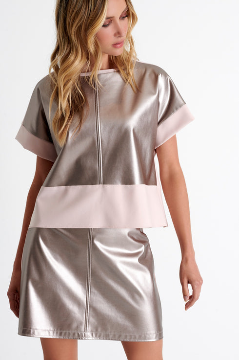 Shan Eva Vegan leather mini skirt