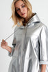 Shan Eva Hooded vegan leather jacket