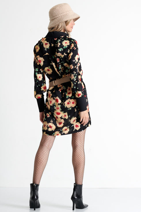 Shan Soie Detailed silk shirt dress