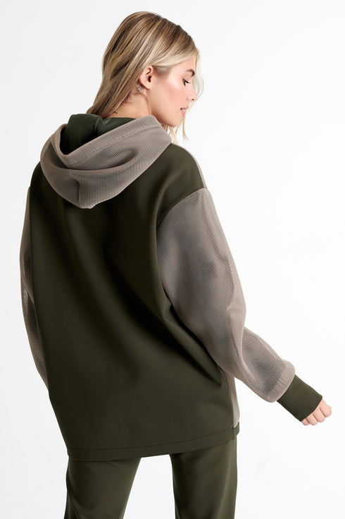 Shan Sofia Hooded mesh sweatshirt