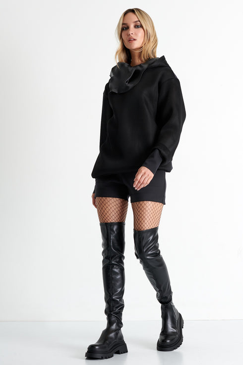 Shan Sofia Hooded mesh sweatshirt