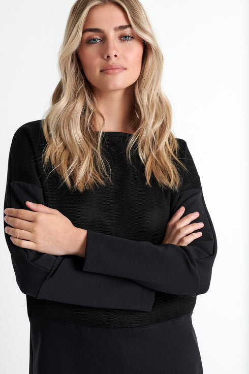 Shan Sofia 3D Mesh and 3D jersey long sleeve top