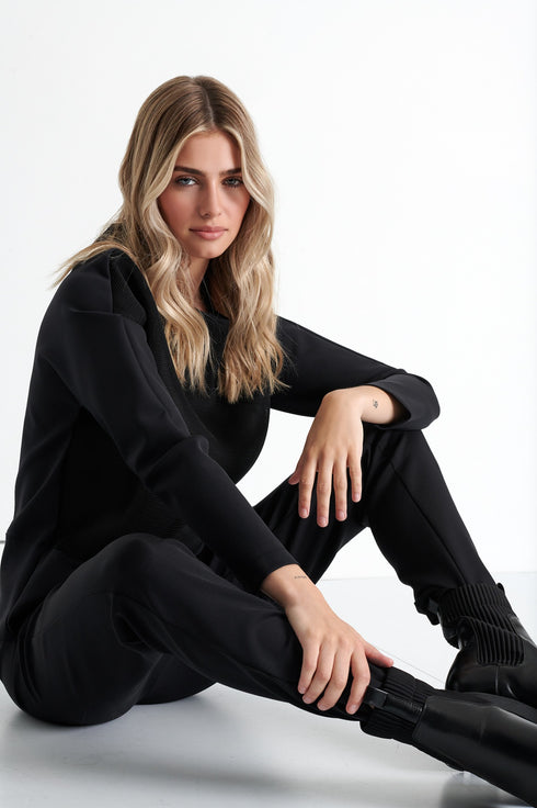 Shan Sofia 3D Mesh and 3D jersey long sleeve top