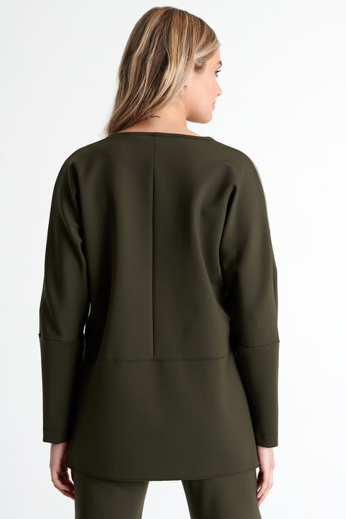 Shan Sofia Long 3D mesh and 3D jersey top