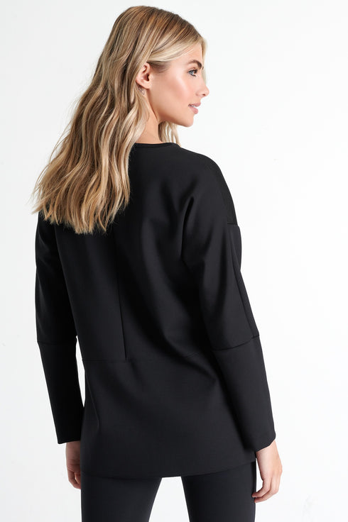 Shan Sofia Long 3D mesh and 3D jersey top