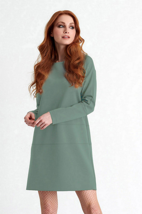 Shan Sofia Long sleeve round neck dress