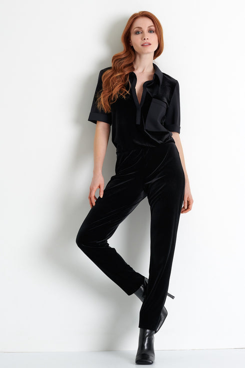 Shan Scarlett Velvet jumpsuit