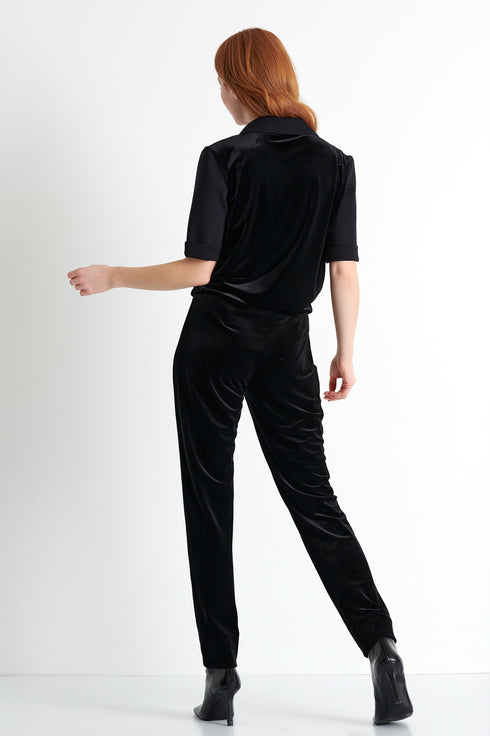 Shan Scarlett Velvet jumpsuit