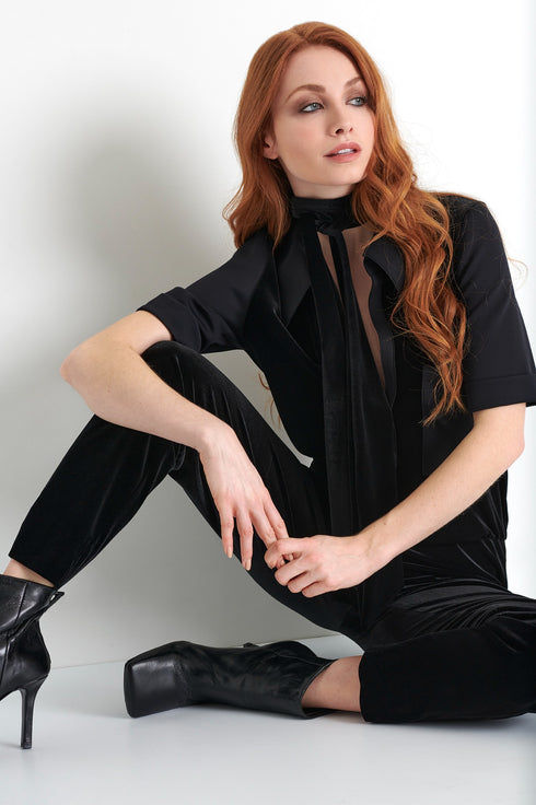 Shan Scarlett Velvet jumpsuit