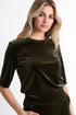 Shan Scarlett Classic velvet shirt