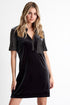 Shan Scarlett Velvet polo dress