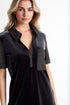 Shan Scarlett Velvet polo dress