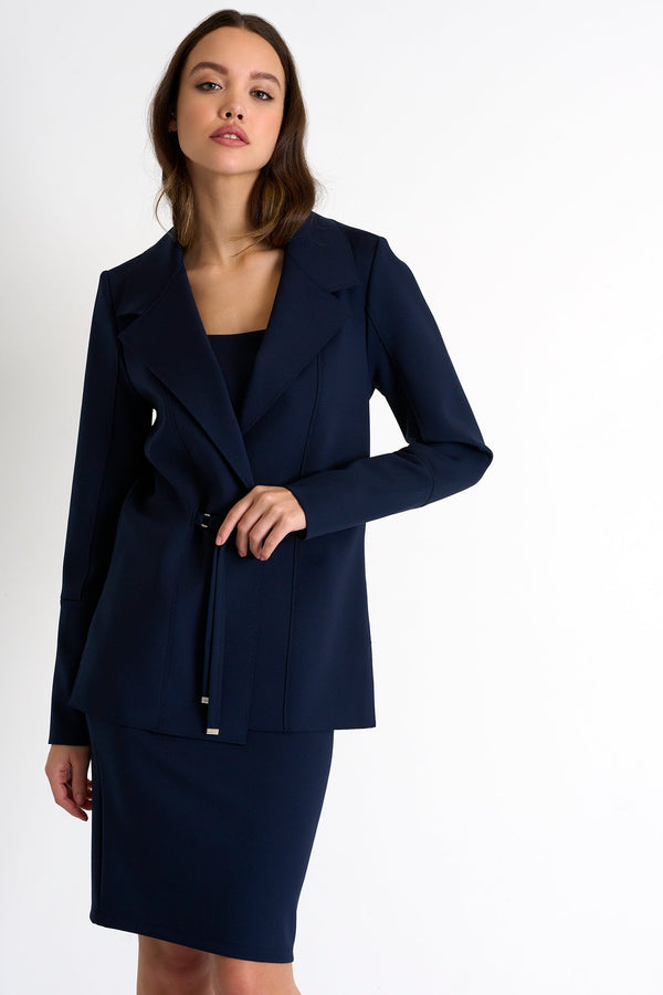 Structured 3D Jersey Blazer - 52227-78-550 02 / 550 Navy / 75% POLYAMIDE, 25% ELASTANE