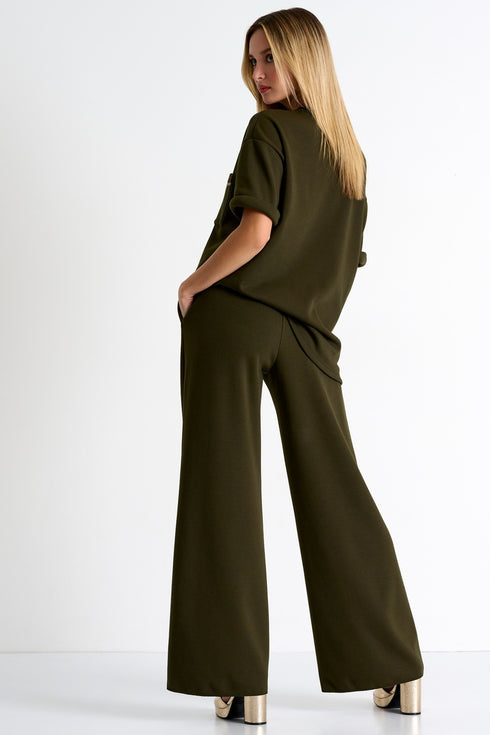 Shan Mila Wide leg lounge pants Fleece jersey