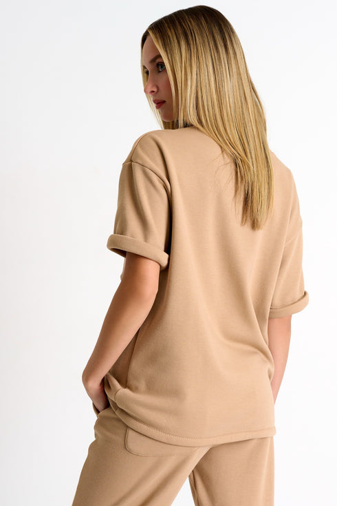 Shan Mila Lounge short sleeve top Fleece jersey
