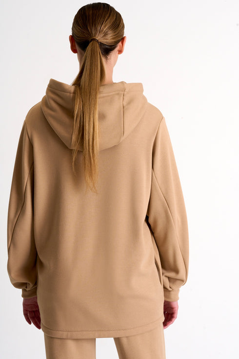 Shan Mila Puff sleeve hoodie Fleece jersey