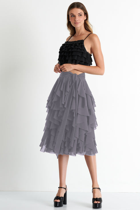 Shan Mia Elegant mesh skirt