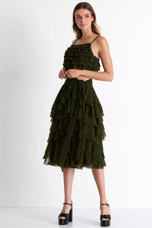 Shan Mia Elegant mesh skirt