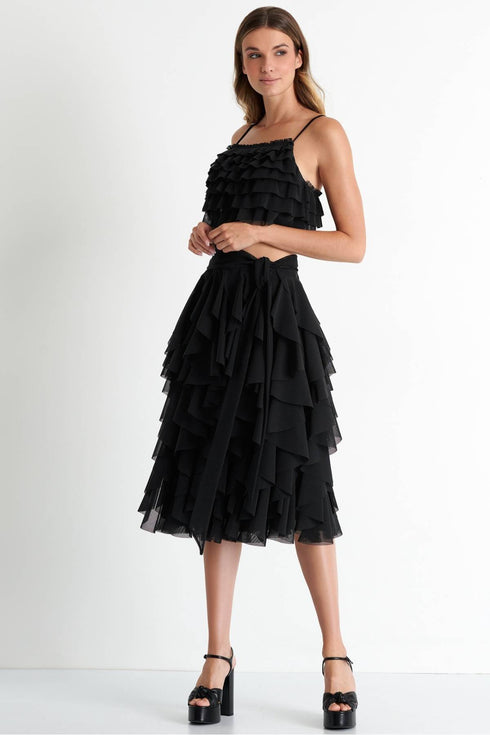 Shan Mia Elegant mesh skirt