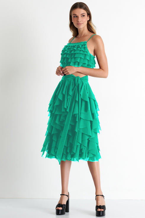 Shan Mia Elegant mesh skirt