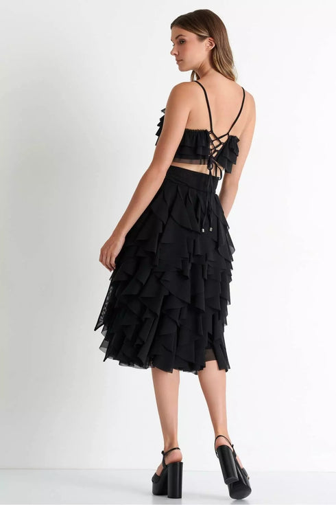 Shan Mia Elegant mesh skirt
