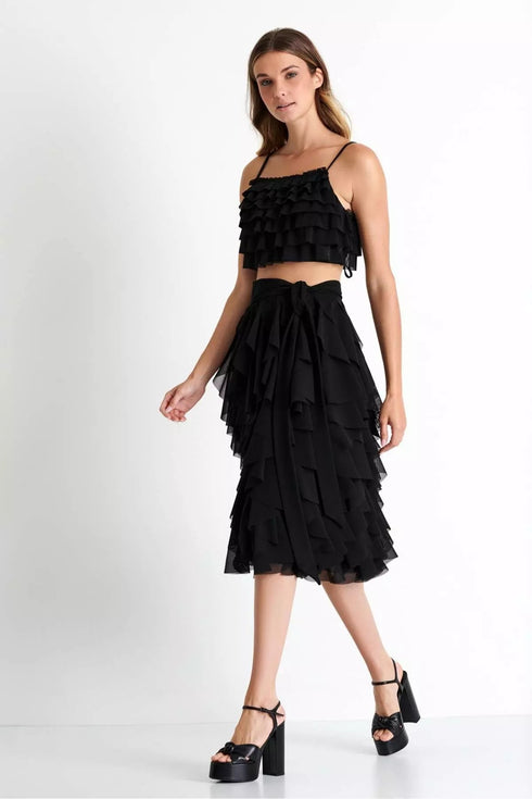 Shan Mia Elegant mesh skirt