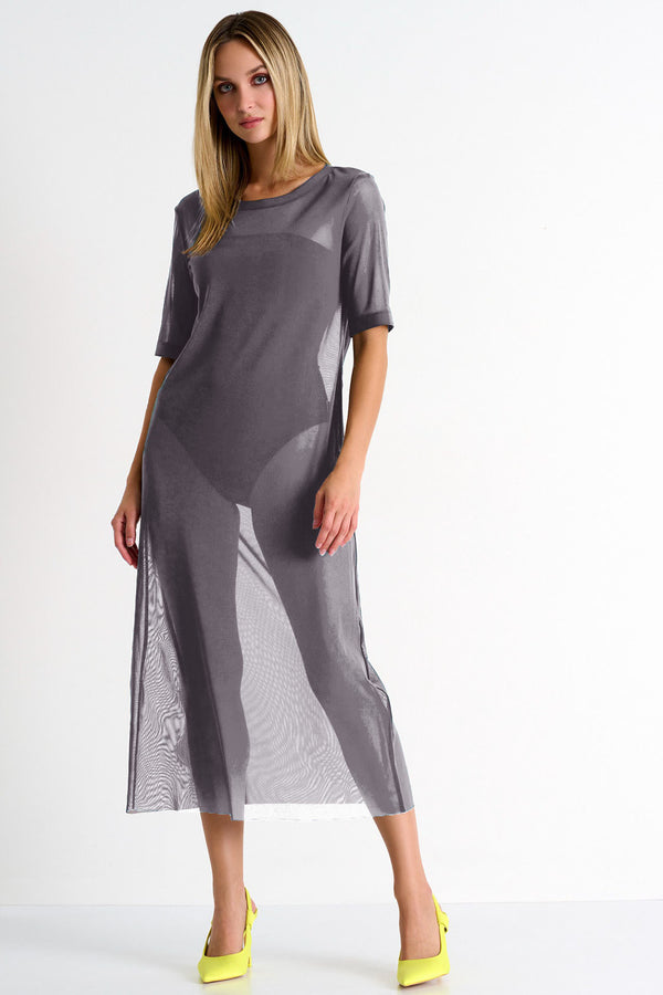 Shan Mia Long mesh dress