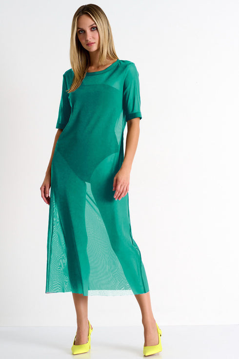 Shan Mia Long mesh dress