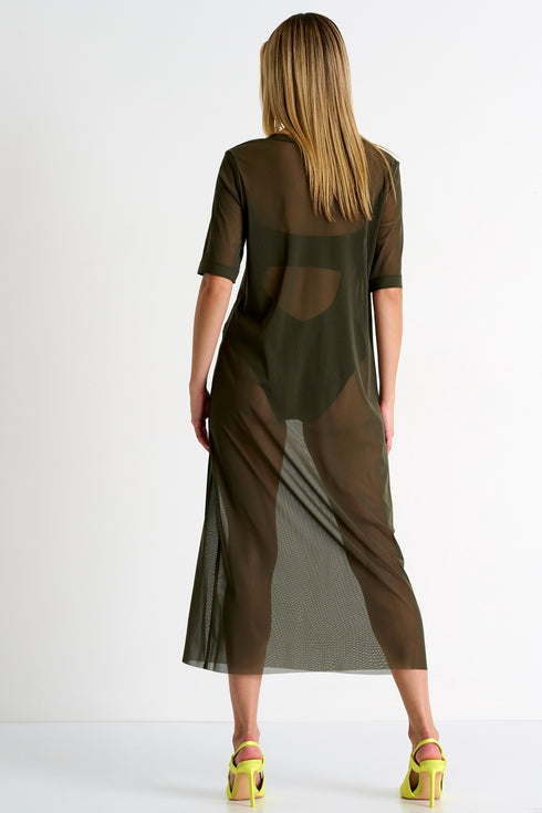 Shan Mia Long mesh dress