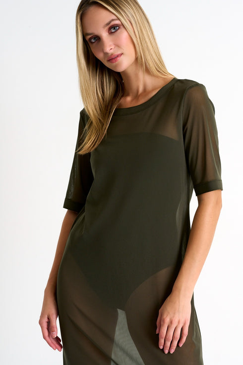 Shan Mia Long mesh dress