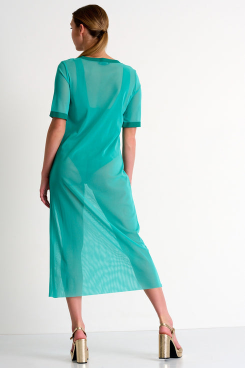 Shan Mia Long mesh dress