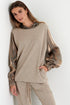 Shan Mila TEXTURED JERSEY Hooded sweatshirt