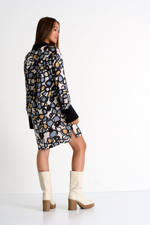 Shan Soie Stylish V neck silk dress