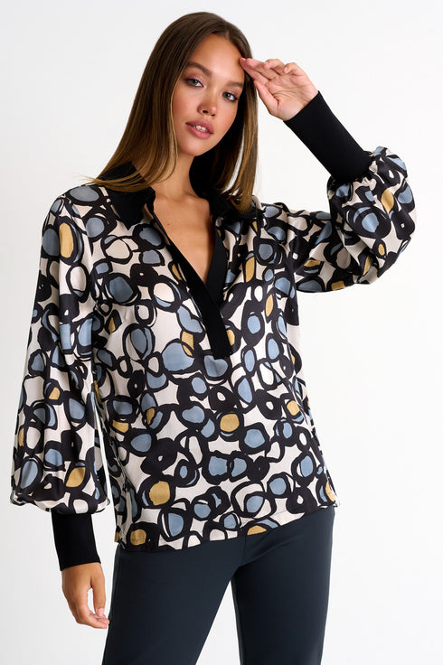 Shan Soie Short silk blouse