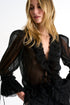 Shan Naomi Sheer ruffle blouse